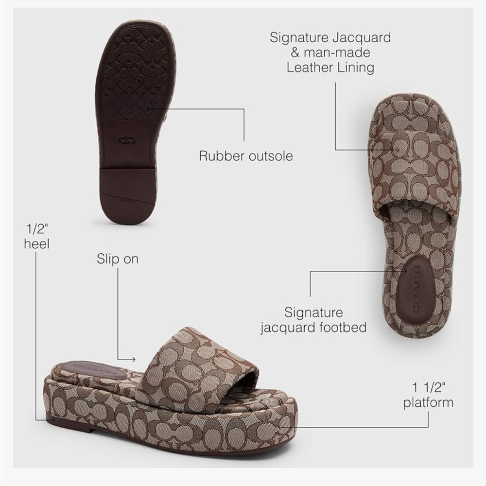 Coach Womens Daisy Pump in Crystal Signature Jacquard - Picture 2 of 5